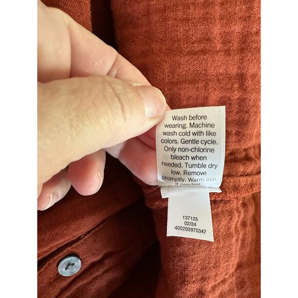 NWT Sonoma Orange Midi Tier Dress XL Boho Peasant Cottagecore - Picture 4 of 10